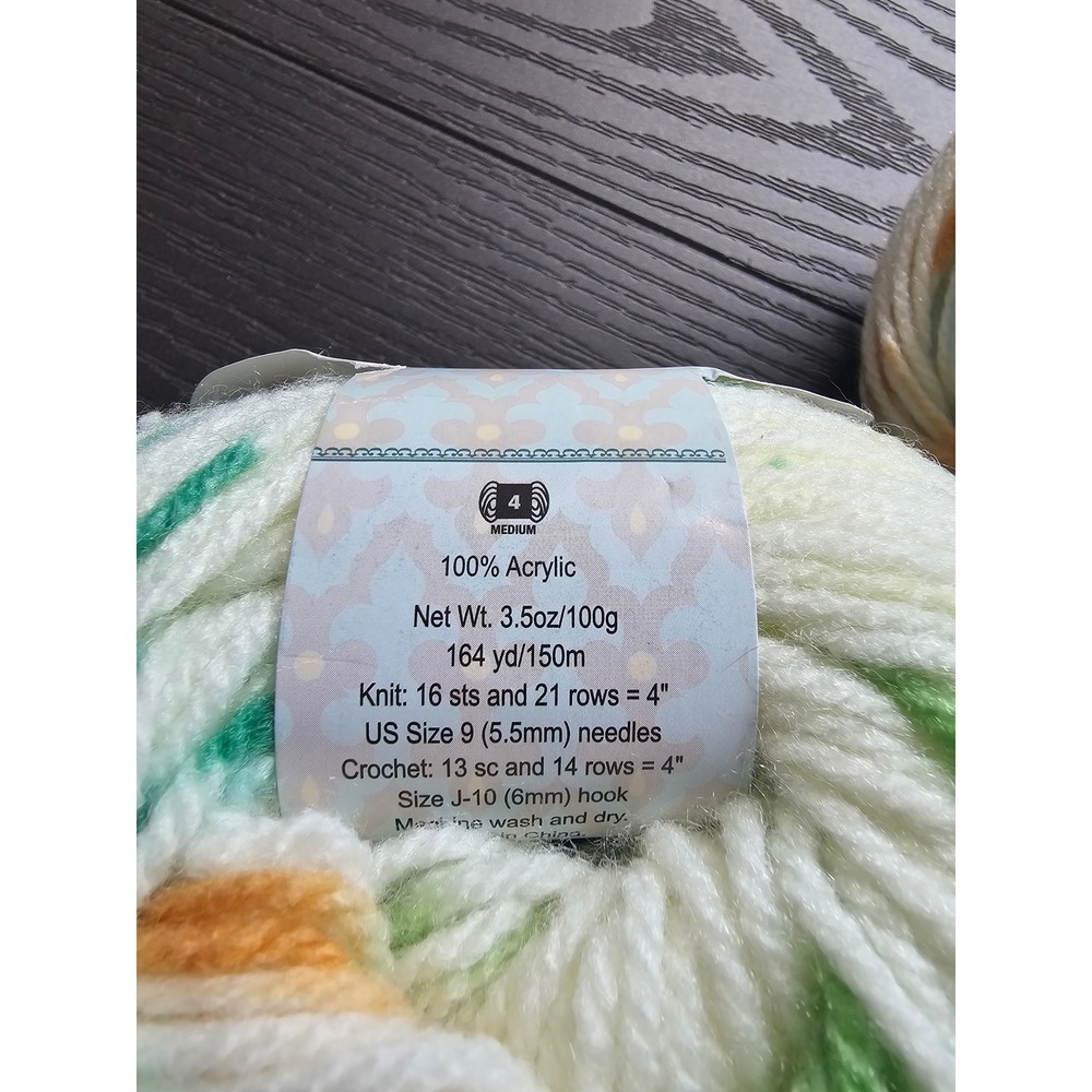 Sundance Scramble Yarn Rainforest 0008 Medium 4 Acrylic 3.5oz 3 Skeins Lot - Picture 3 of 4